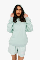 Women's Oversized Hooded Sweatshirt – Sustainable Comfort with Raw Natural Texture - Brook Green