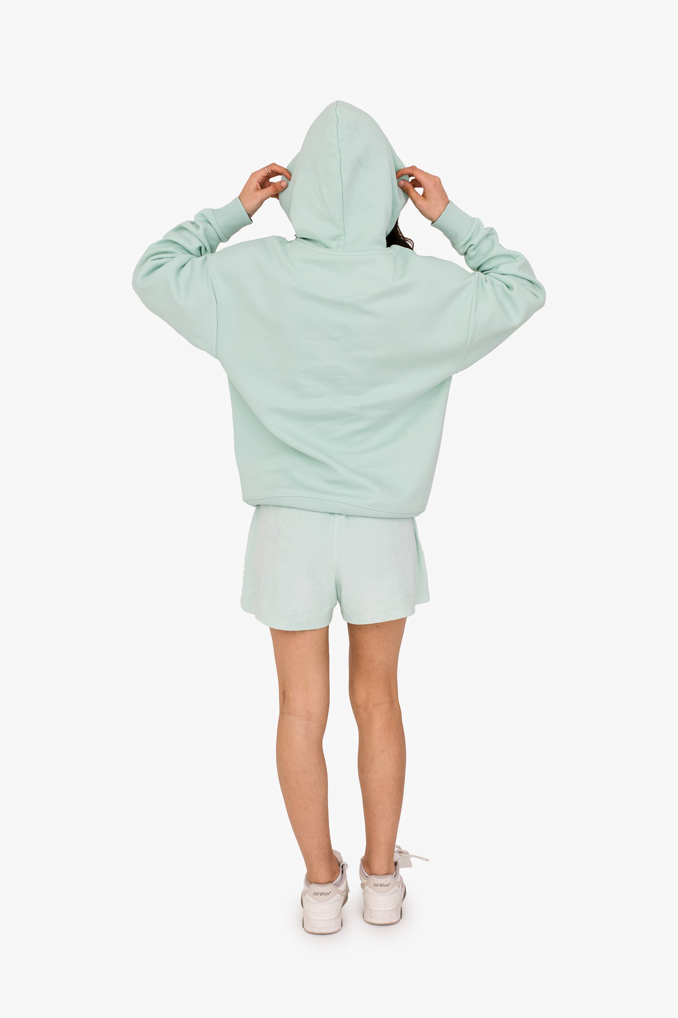 Women's Oversized Hooded Sweatshirt – Sustainable Comfort with Raw Natural Texture - Brook Green