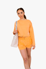 Women's Terry Towel Shorts – Organic Cotton Comfort - Apricot