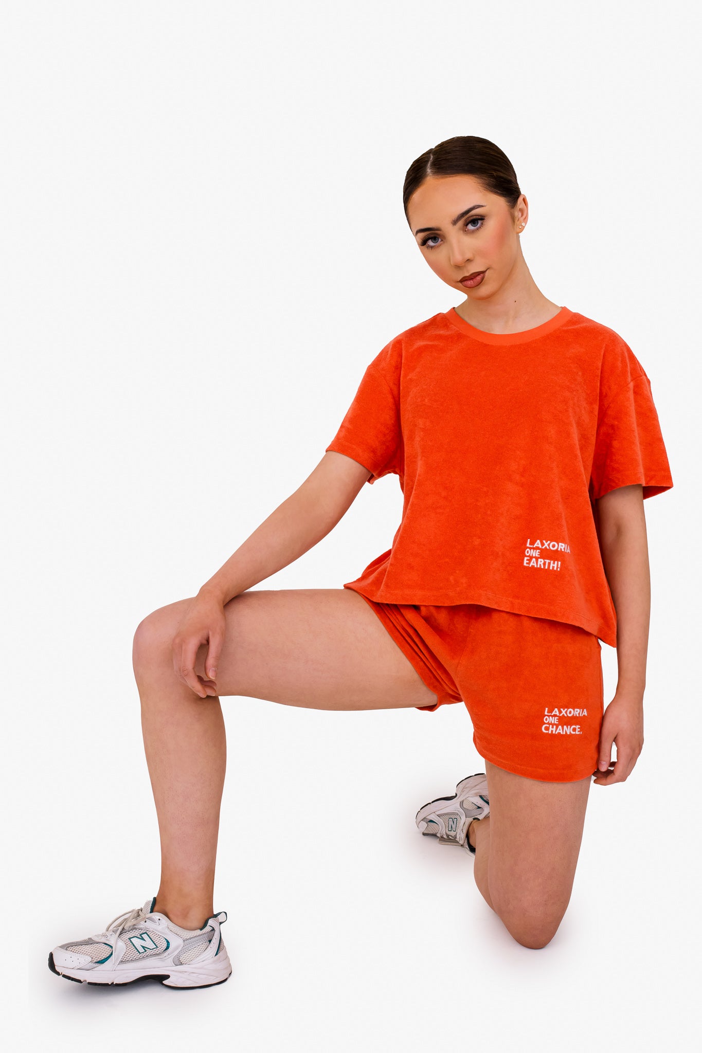 Women's Terry Towel Oversized T-Shirt – Organic Comfort - Paprika