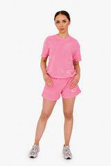 Women's Terry Towel Shorts – Organic Cotton Comfort - Candy Rose