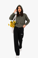 Ladies’ French Terry Full Zip Hoodie – Soft, Sustainable, and Effortlessly Cool - Organic Khaki