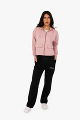 Women's French Terry Full Zip Hoodie – Soft, Sustainable, and Effortlessly Cool - Petal Rose