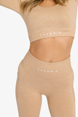 Women’s Ribbed Seamless '3D Fit' Crop Top - Nude