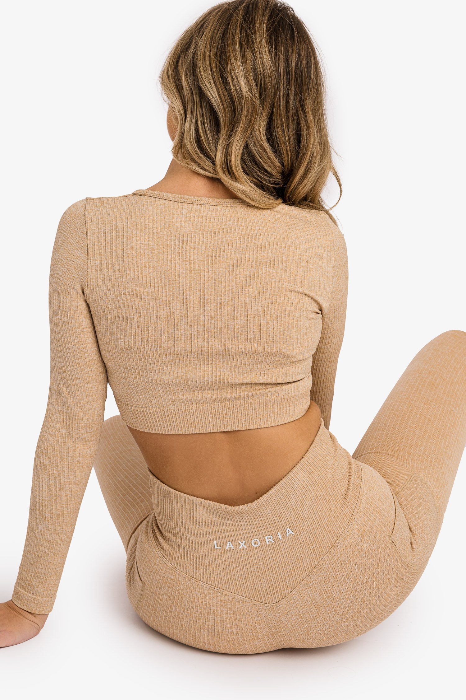 Women’s Ribbed Seamless '3D Fit' Crop Top - Nude