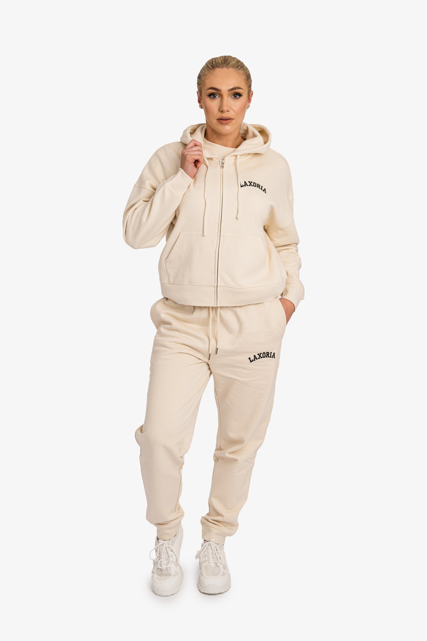 Organic Modern Medium Fit Zip-Through Hoodie - Natural Raw