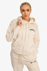 Organic Modern Medium Fit Zip-Through Hoodie - Natural Raw
