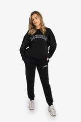 Zenith Drykeeper Unisex Oversized Dry Handfeel Crew Neck Sweatshirt - Black