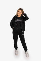 Celeste Harmony - Medium-Fit Zip-Through Hoodie - Black